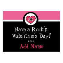 Rock'n Roll Girl Funky Valentine Business Card