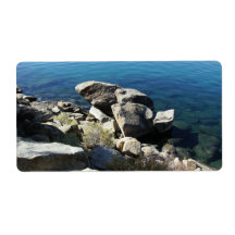 Rocks At The Lake Shipping Labels