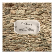 Rocks Birthday Party  Invitation