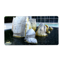 Rocks In A Fountain Custom Shipping Labels