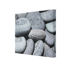 Rocks with names on them Canvas Print