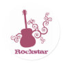 Rockstar Guitar Stickers, Fuchsia
