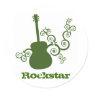 Rockstar Guitar Stickers, Green