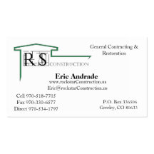 ROCKSTAR Logo, Rockstar Construction, Eric Andr... Business Cards