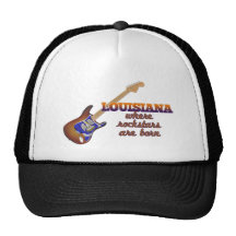 Rockstars are born in Louisiana Mesh Hat