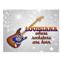 Rockstars are born in Louisiana Postcards