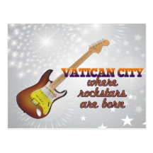 Rockstars are born in Vatican City Post Card