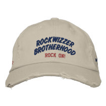 Rockwizzer Brotherhood Rock On hat 2 Embroidered Baseball Cap
