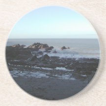Rocky Beach. Scenic Coastal View. Beverage Coasters