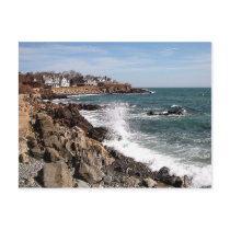 Rocky Coastline of York Harbour, Maine Post Cards