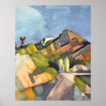 Rocky Landscape by August Macke Posters