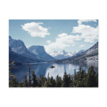 Rocky Mountain lake view, Glacier National Park, M Postcards