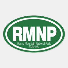 Rocky Mountain National Park Oval Stickers