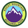 ROCKY MOUNTAIN NATIONAL PARK ROUND STICKER