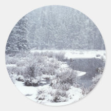 Rocky Mtn Winter Snow Sticker