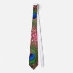 Rocky Pink Peacock Feather ties