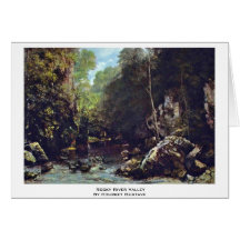 Rocky River Valley By Courbet Gustave Greeting Card