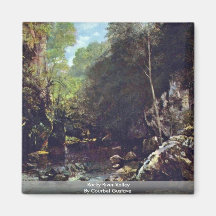 Rocky River Valley By Courbet Gustave Fridge Magnets