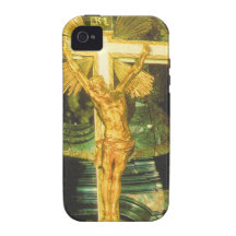 Rococo style crucifix in a Bavarian Church iPhone 4 Cases