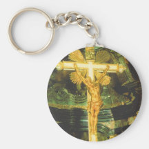 Rococo style crucifix in a Bavarian Church Key Chain