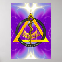 ROD OF ASCLEPIUS DENTIST DENTISTRY SYMBOL POSTERS