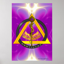 ROD OF ASCLEPIUS DENTIST DENTISTRY SYMBOL POSTERS