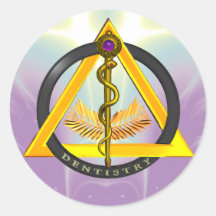 ROD OF ASCLEPIUS DENTIST DENTISTRY SYMBOL STICKERS