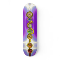 ROD OF ASCLEPIUS WITH 7 CHAKRAS ,SPIRITUAL ENERGY