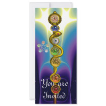 ROD OF ASCLEPIUS WITH 7 CHAKRAS ,SPIRITUAL ENERGY CUSTOM ANNOUNCEMENT