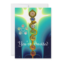 ROD OF ASCLEPIUS WITH 7 CHAKRAS ,SPIRITUAL ENERGY