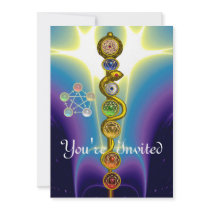 ROD OF ASCLEPIUS WITH 7 CHAKRAS ,SPIRITUAL ENERGY
