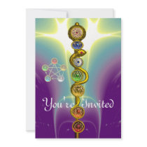 ROD OF ASCLEPIUS WITH 7 CHAKRAS ,SPIRITUAL ENERGY