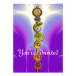 ROD OF ASCLEPIUS WITH 7 CHAKRAS ,SPIRITUAL ENERGY INVITE