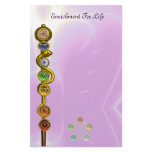 ROD OF ASCLEPIUS WITH 7 CHAKRAS ,SPIRITUAL ENERGY PERSONALIZED STATIONERY