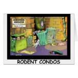 Rodent Condo Assn Funny Cartoon Gifts & Tees Card