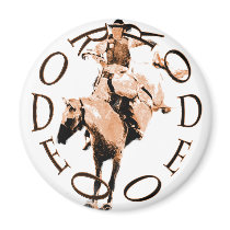 Rodeo Bronc Fridge Magnets