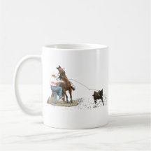 Rodeo - Calf Tying - Tie-Down-1 Coffee Mugs