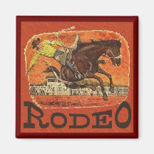 Rodeo Cowboy Fridge Magnet