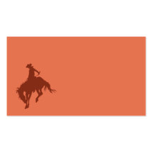 Rodeo Cowboy in Sienna Business Cards