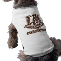 rodeo cowboy riding bronco horseshoe dog shirt