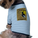 rodeo cowboy riding bucking bronco poster dog shirt
