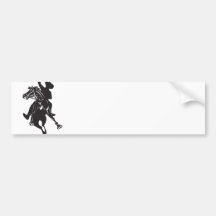Rodeo Cowboy Riding Horse Bumper Sticker