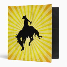 Rodeo Cowboy; yellow Vinyl Binders