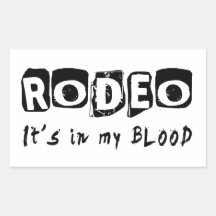 Rodeo It's in my blood Rectangular Sticker