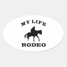Rodeo My Life Oval Sticker
