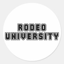 Rodeo University Round Sticker