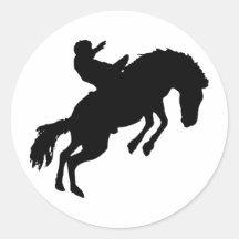 Rodeoreiter rodeo runde aufkleber