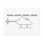 ROFLCOPTER ROFL LOL LOLSPEAK postcards