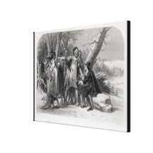 Roger Williams sheltered by the Narragansetts Canvas Print