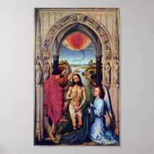 Rogier van der Weyden - baptême du Christ Poster